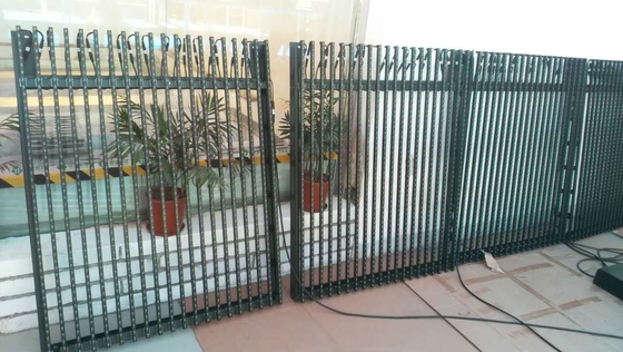 LED P25 Outdoor Building Front Maintenance Curtain Led Display LED Media Louver Facade LED Strip Transparent Led Display